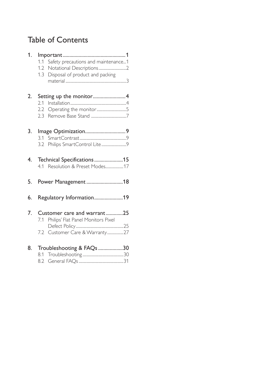 Philips 190V4LSB-27 User Manual | Page 2 / 36