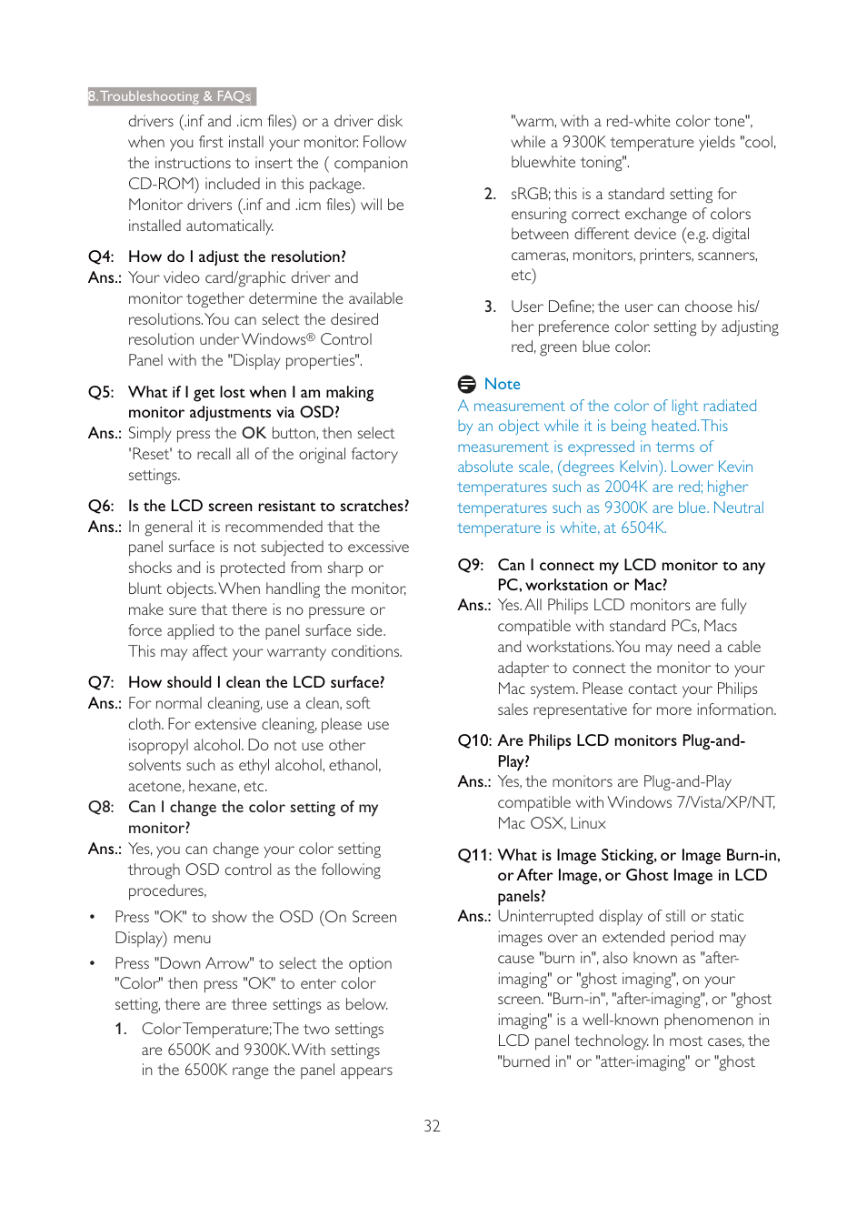 Philips 190V4LSB-27 User Manual | Page 34 / 36