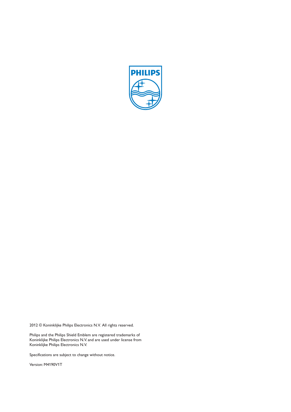 Philips 190V4LSB-27 User Manual | Page 36 / 36