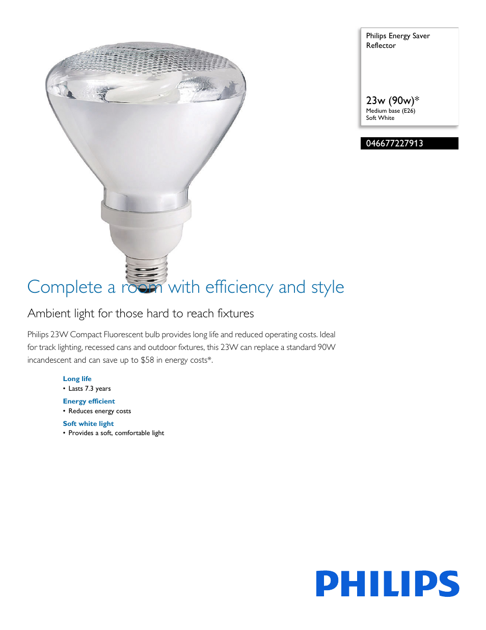 Philips 046677227913 User Manual | 2 pages