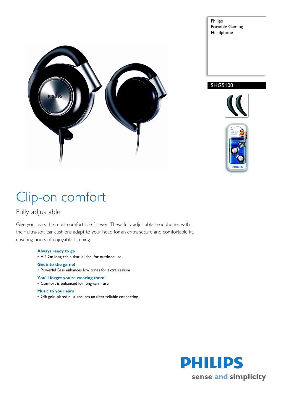 Philips SHG5100-00 User Manual | 2 pages