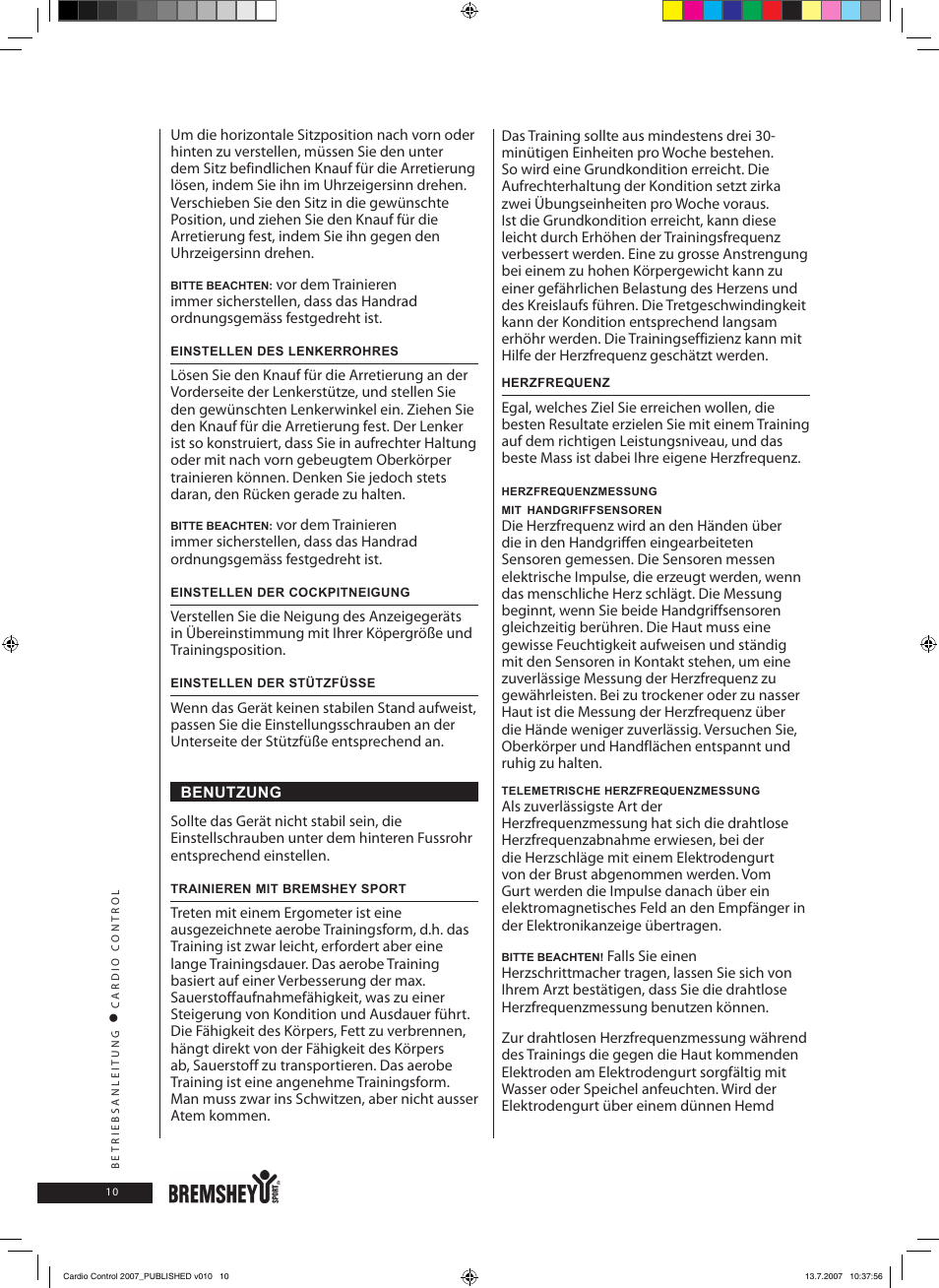 Accell Cardio Control User Manual | Page 10 / 64