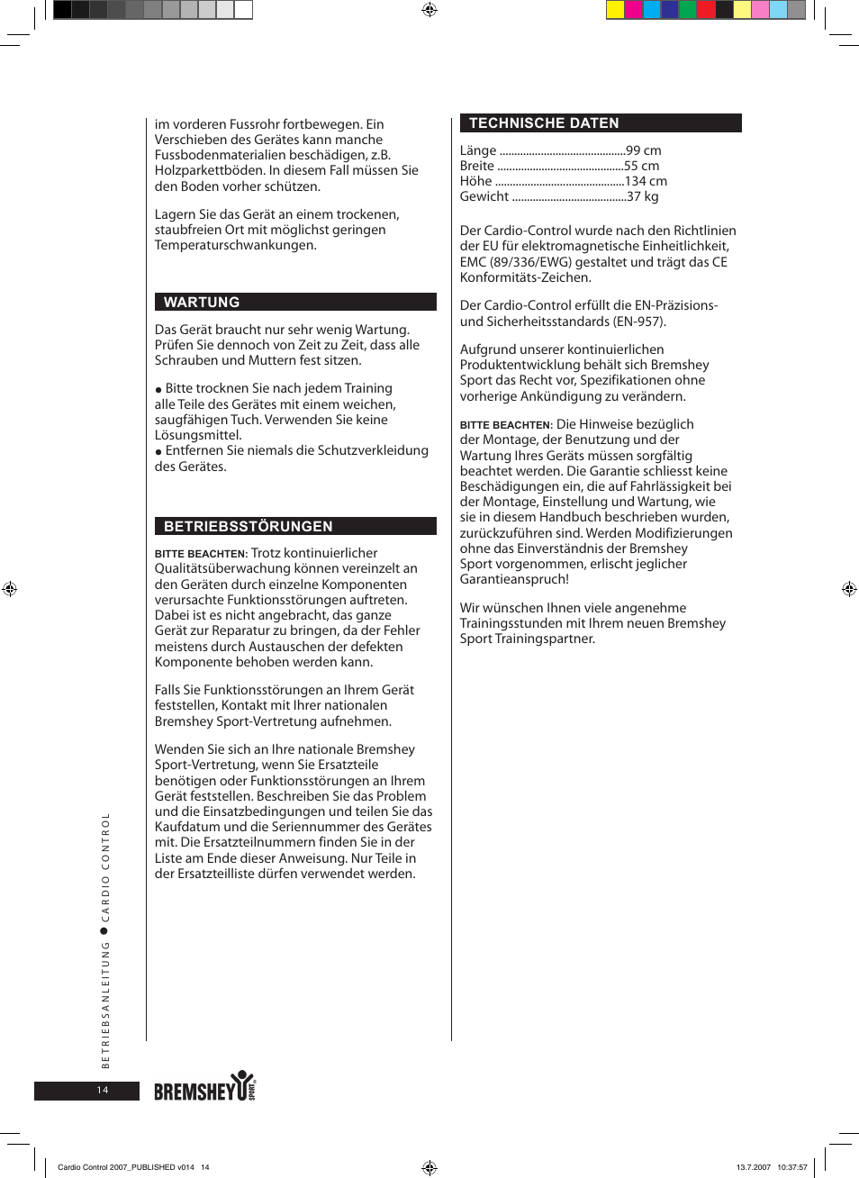 Accell Cardio Control User Manual | Page 14 / 64