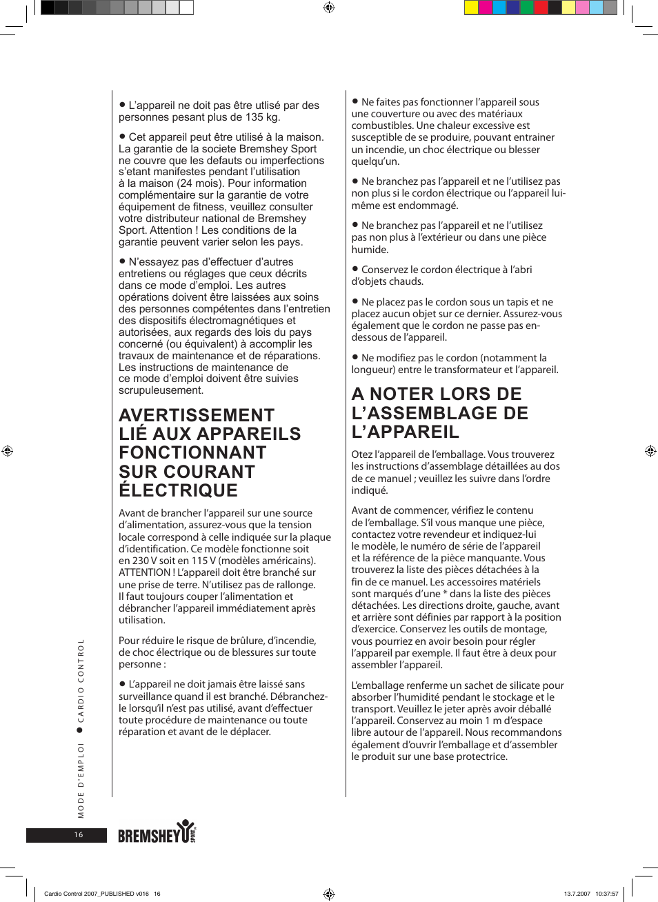 Accell Cardio Control User Manual | Page 16 / 64