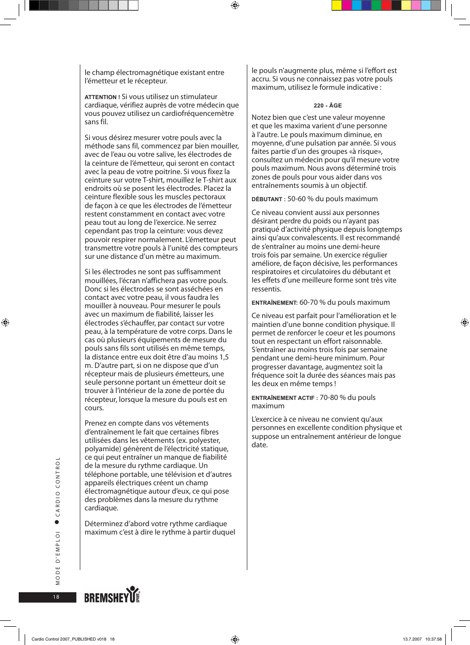 Accell Cardio Control User Manual | Page 18 / 64