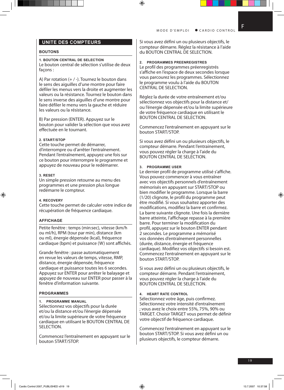 Accell Cardio Control User Manual | Page 19 / 64