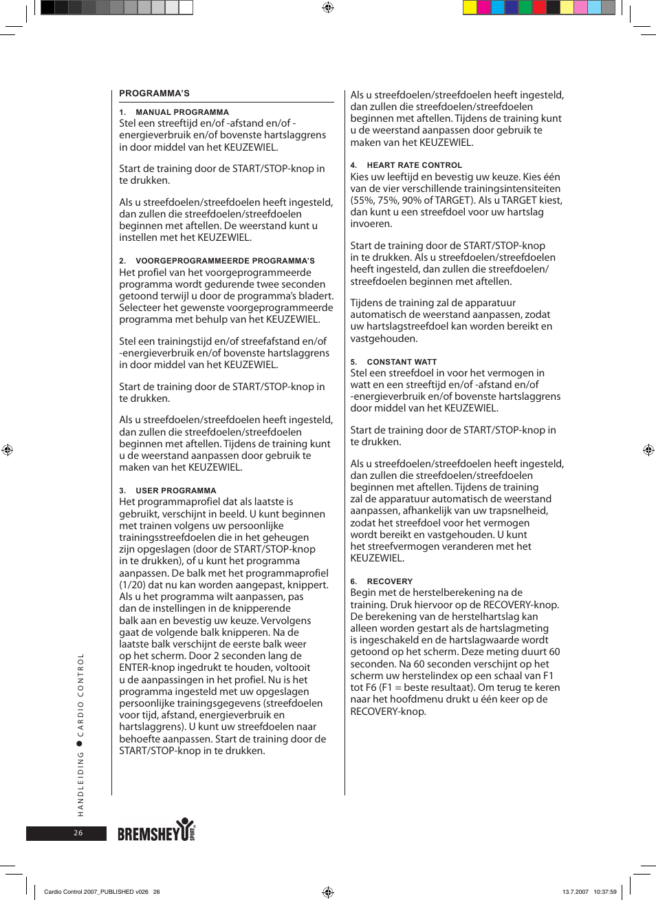 Accell Cardio Control User Manual | Page 26 / 64