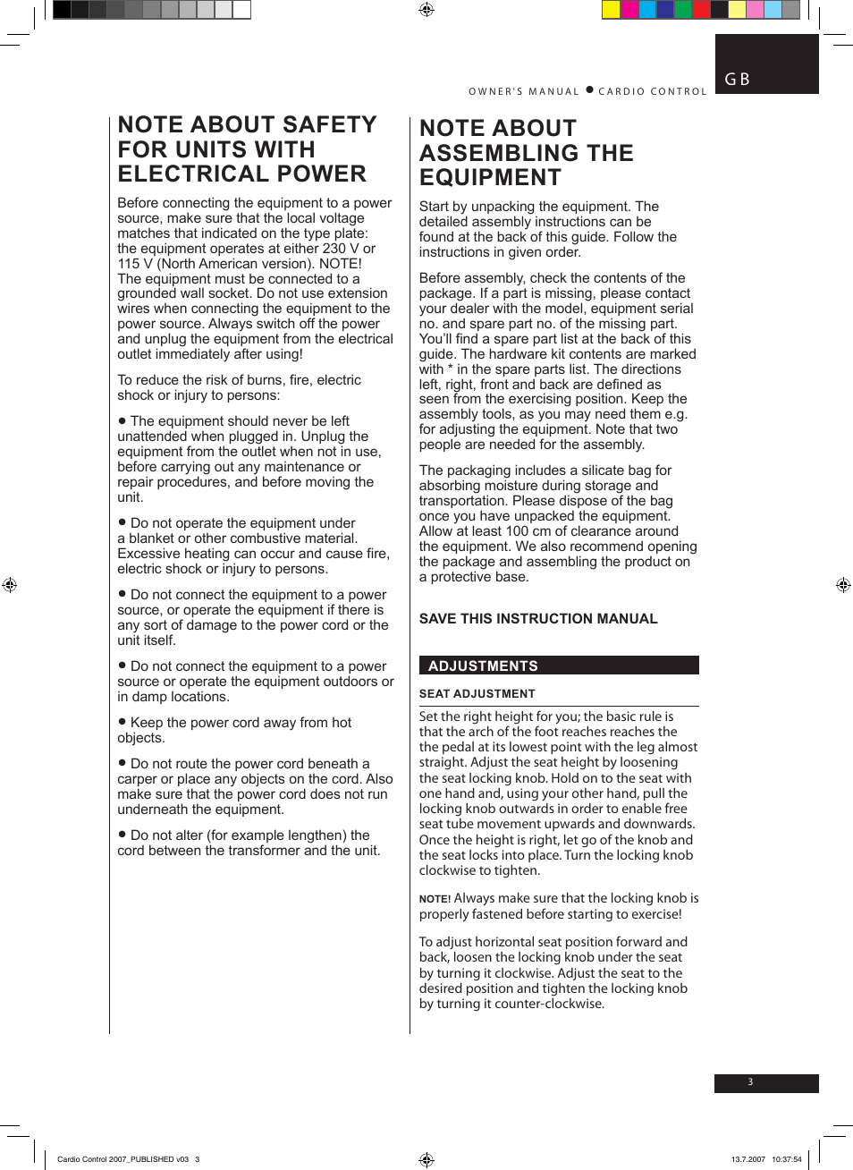 Accell Cardio Control User Manual | Page 3 / 64