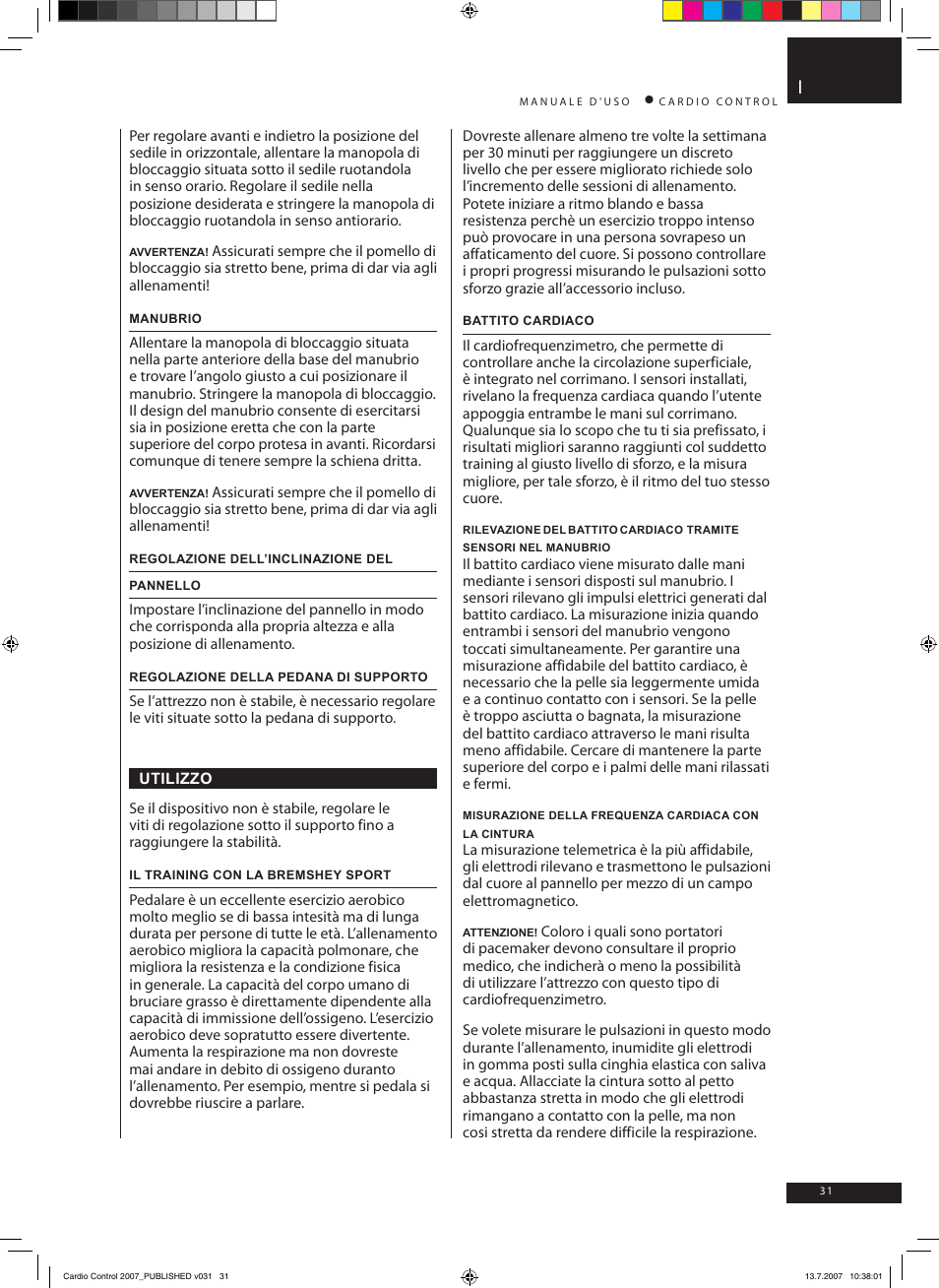 Accell Cardio Control User Manual | Page 31 / 64