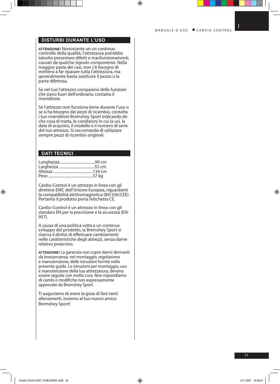 Accell Cardio Control User Manual | Page 35 / 64