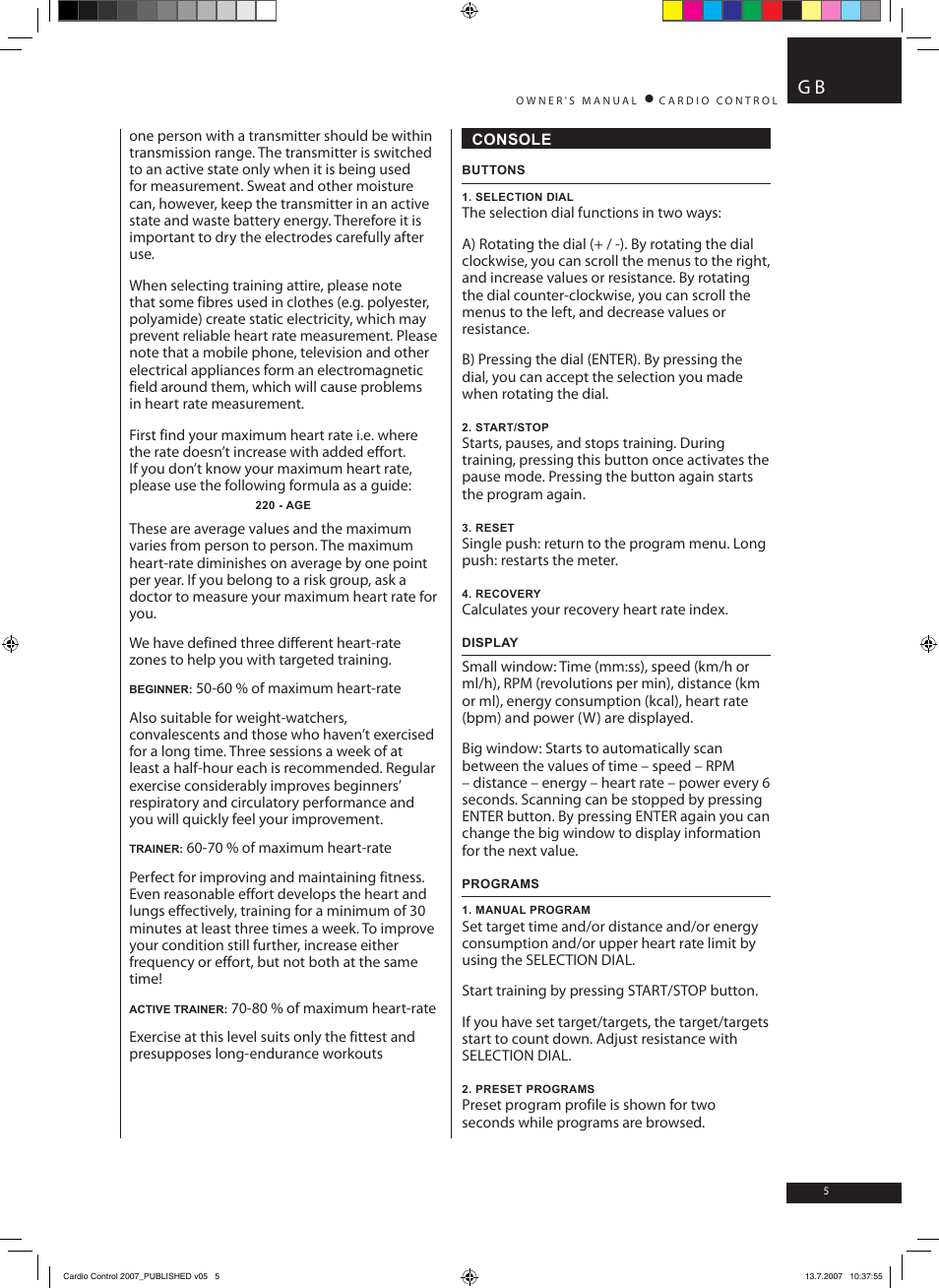 Accell Cardio Control User Manual | Page 5 / 64