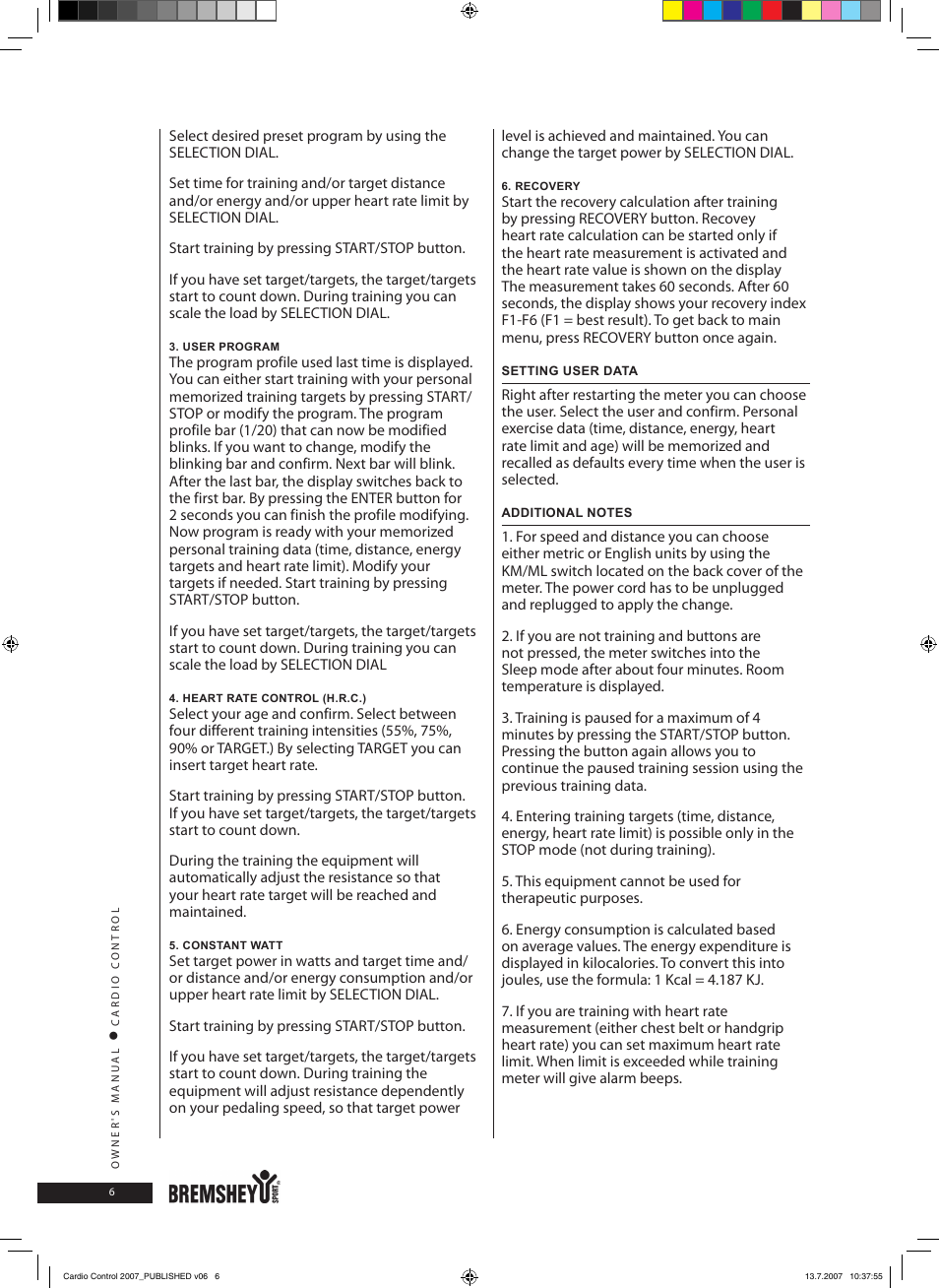 Accell Cardio Control User Manual | Page 6 / 64