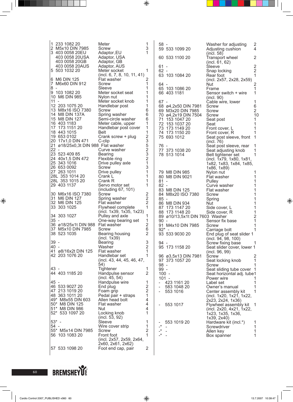 Accell Cardio Control User Manual | Page 60 / 64
