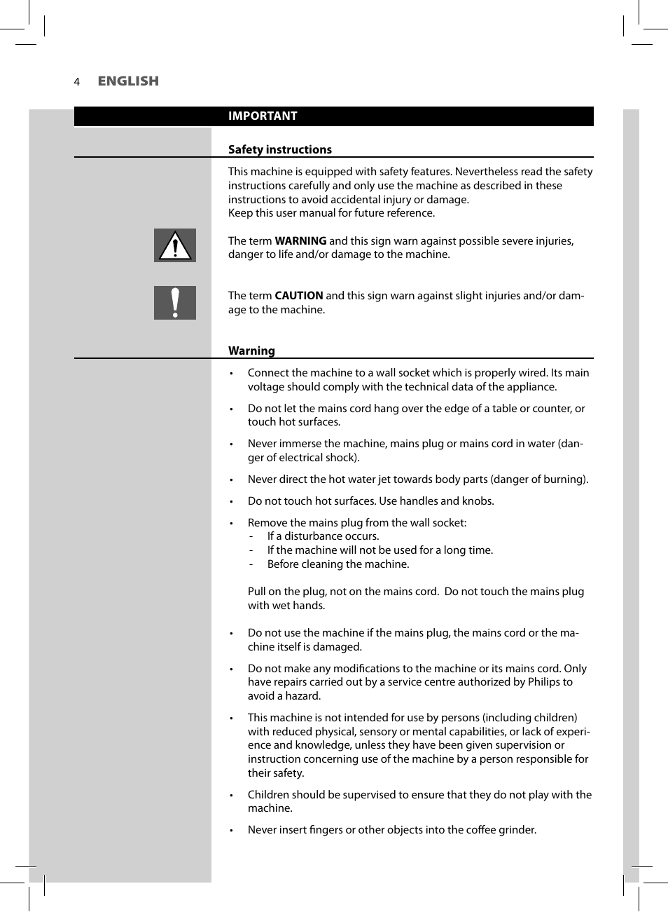 Philips HD8753-87 User Manual | Page 6 / 72