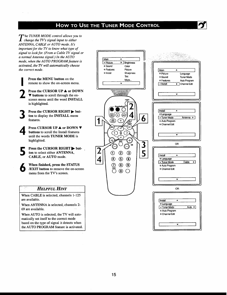 Helpful hint, How to u | Philips 27PT541S User Manual | Page 15 / 40