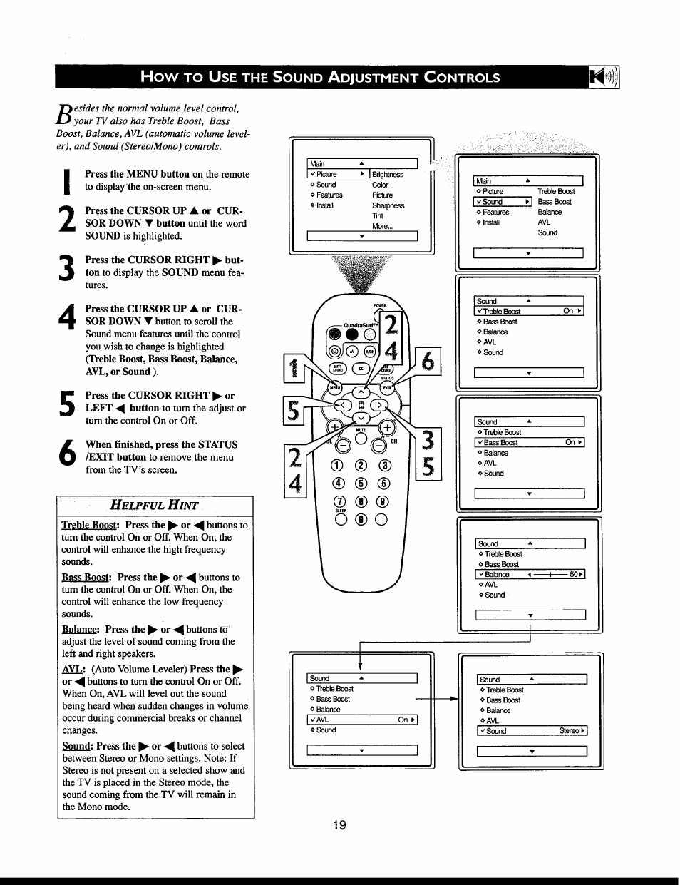 Helpful hint | Philips 27PT541S User Manual | Page 19 / 40