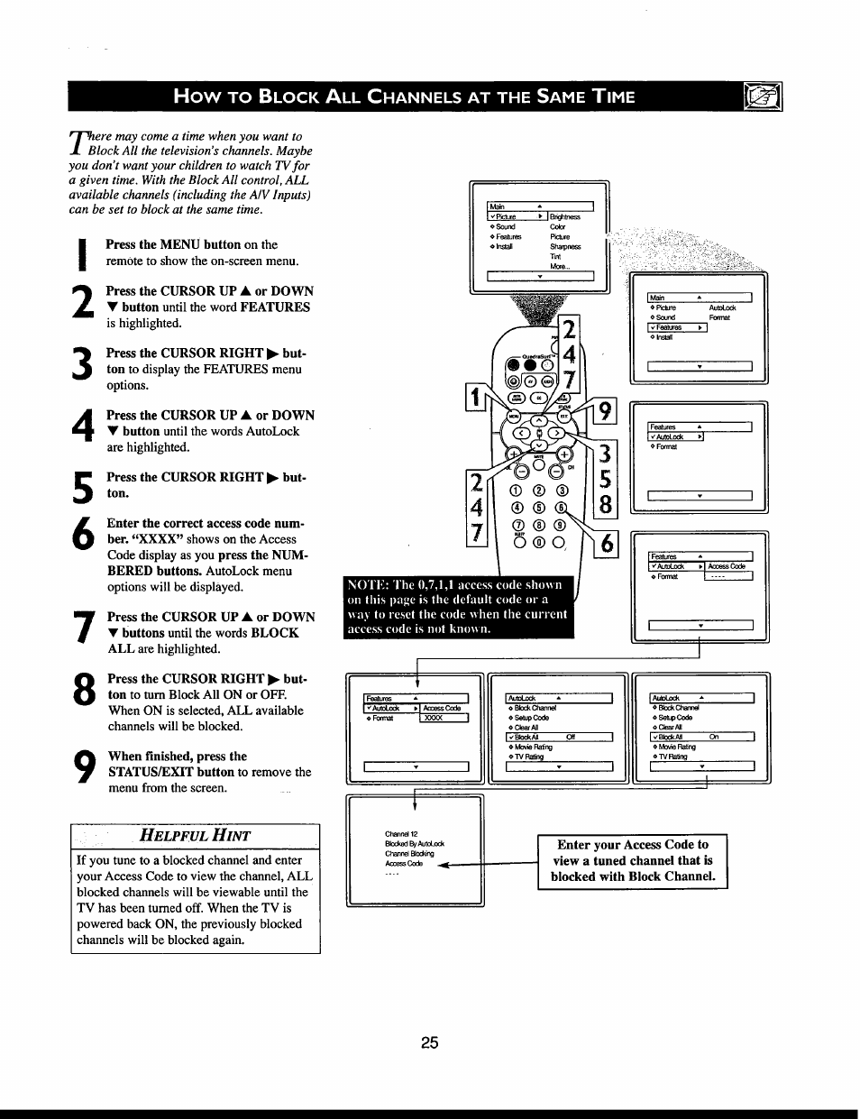 Helpful hint, How to b, Lock | Hannels | Philips 27PT541S User Manual | Page 25 / 40