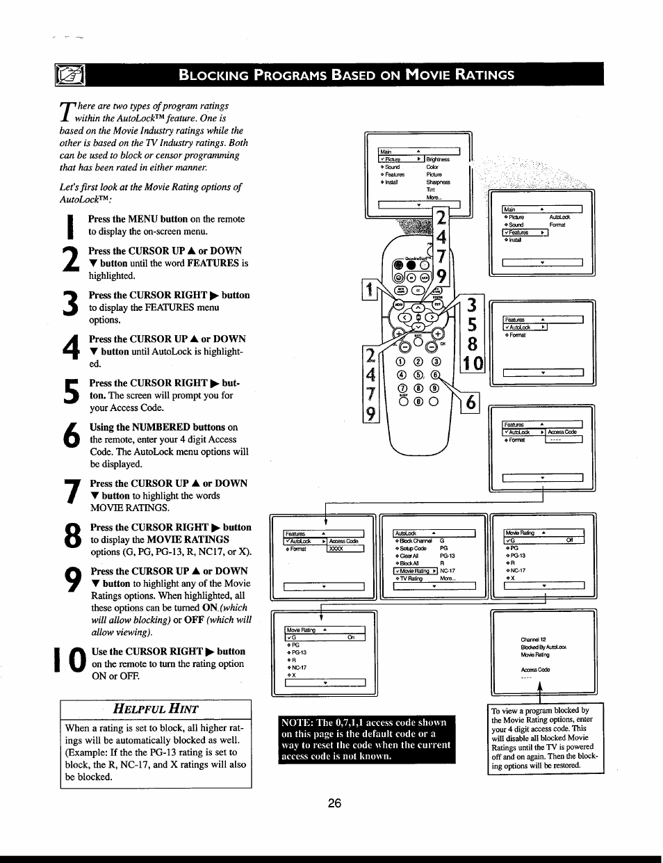 Helpful hint | Philips 27PT541S User Manual | Page 26 / 40