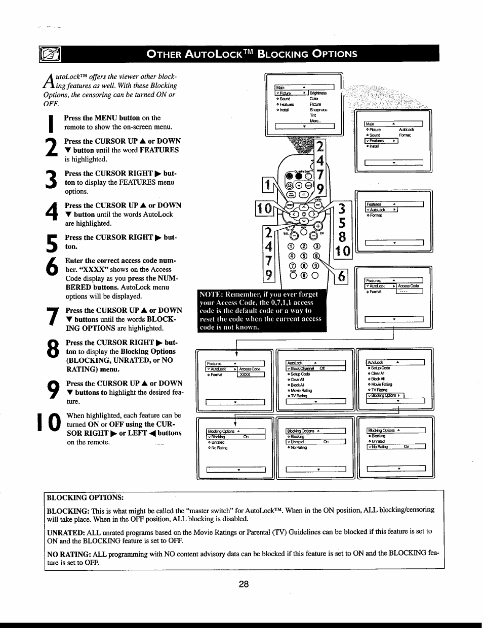 Other autolock™ blocking options | Philips 27PT541S User Manual | Page 28 / 40