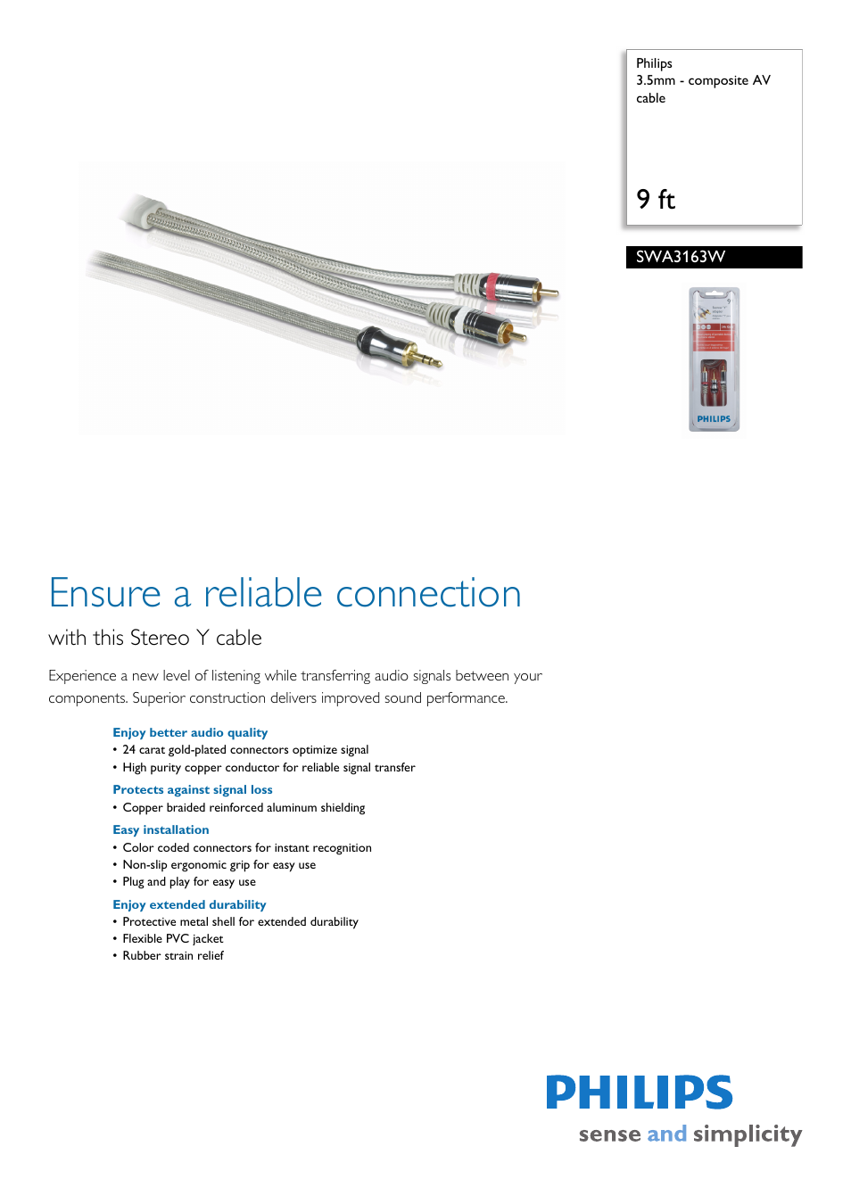 Philips SWA3163W-17 User Manual | 2 pages