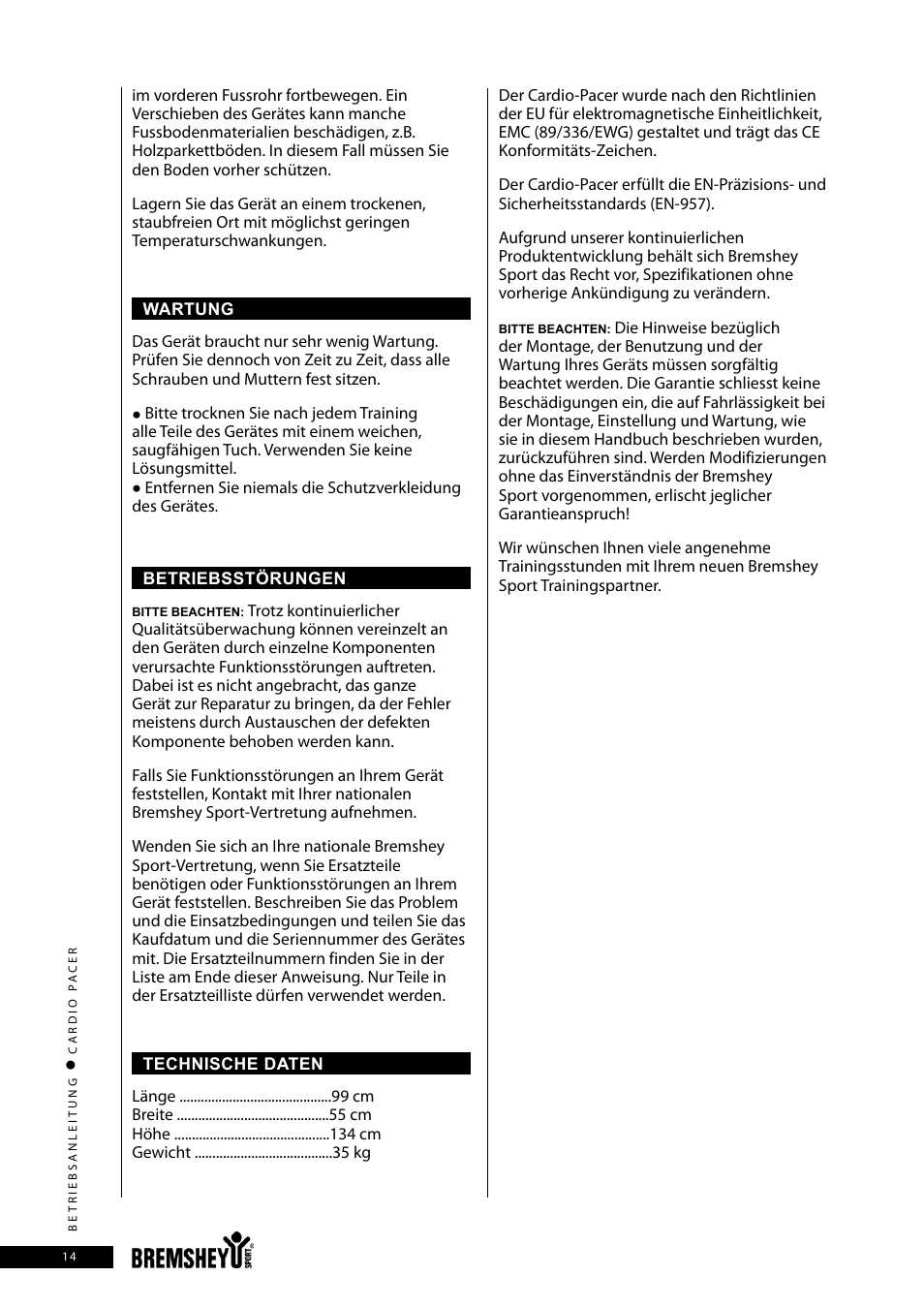 Accell CARDIO PACER User Manual | Page 14 / 64
