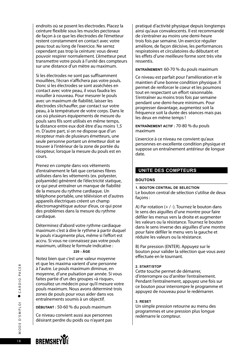 Accell CARDIO PACER User Manual | Page 18 / 64