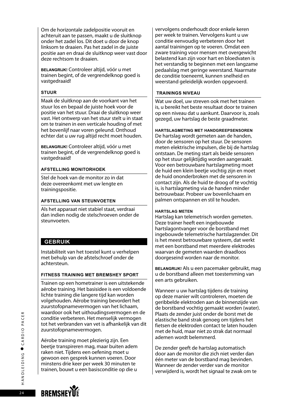 Accell CARDIO PACER User Manual | Page 24 / 64