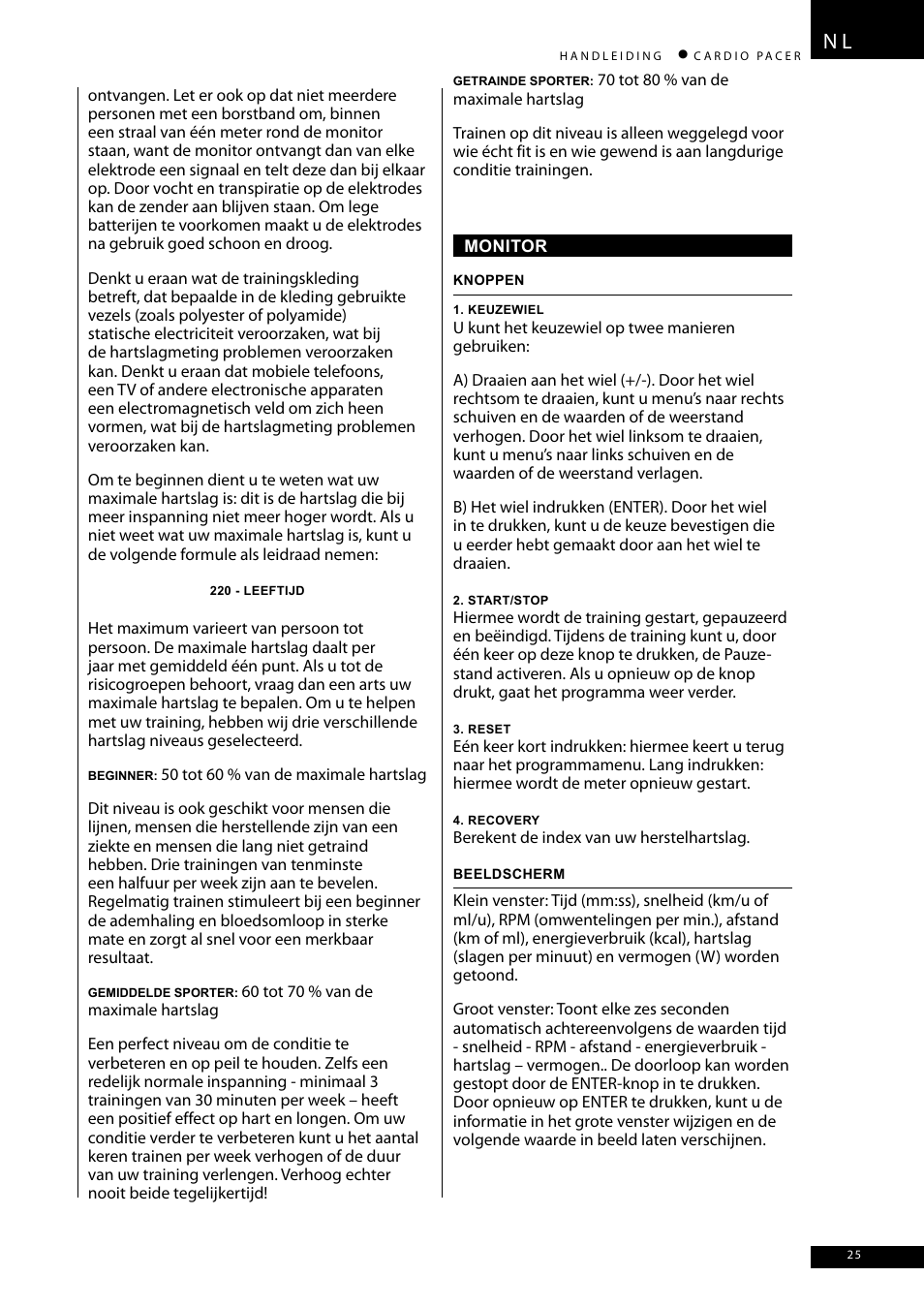 Accell CARDIO PACER User Manual | Page 25 / 64