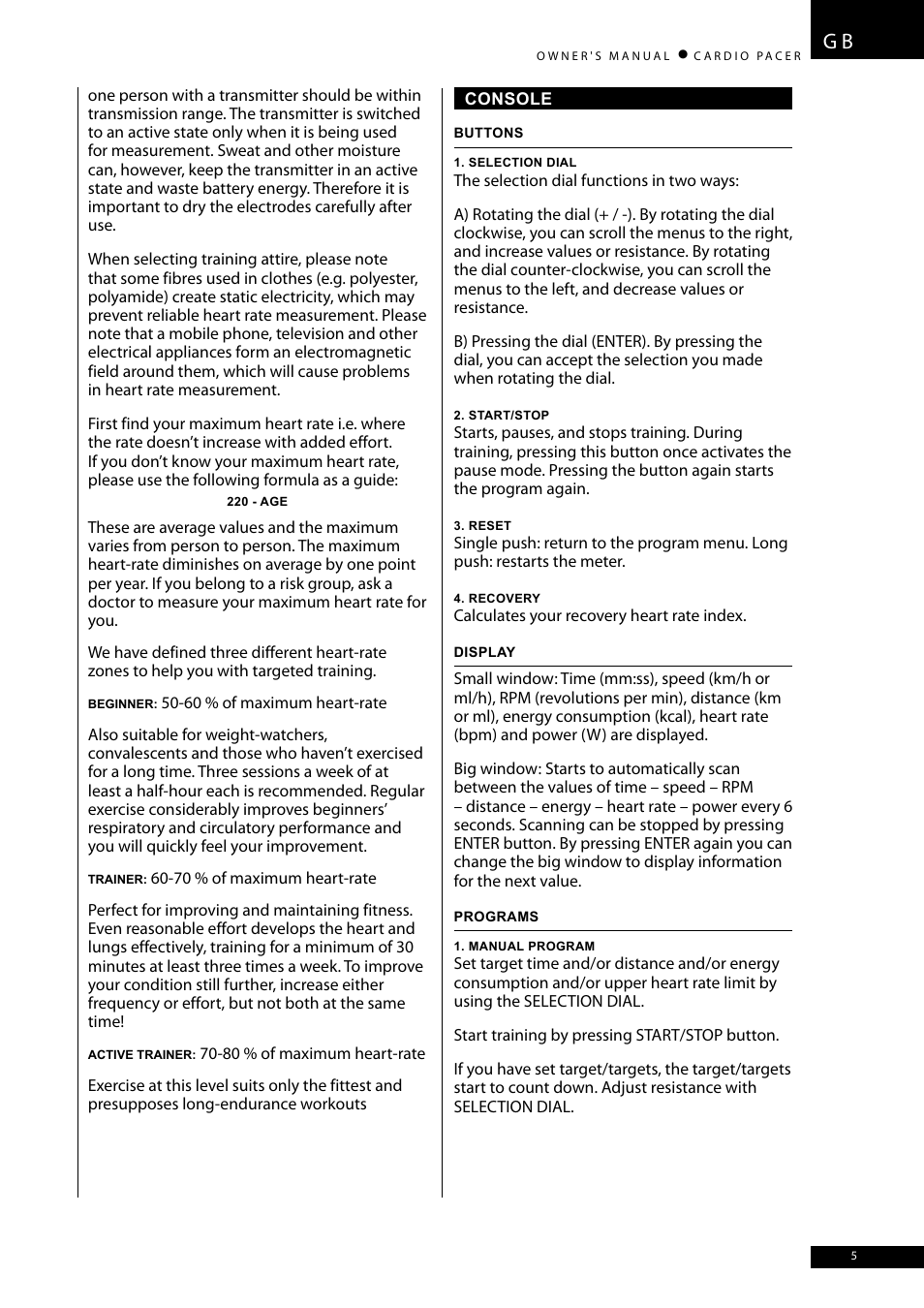 Accell CARDIO PACER User Manual | Page 5 / 64