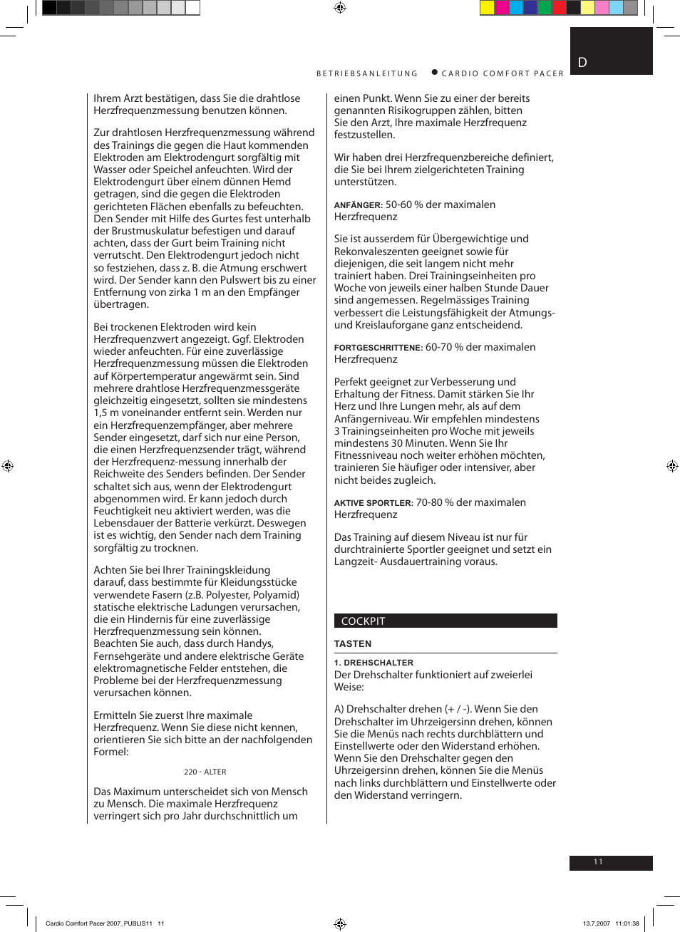 Accell Cardio Comfort Pacer User Manual | Page 11 / 68