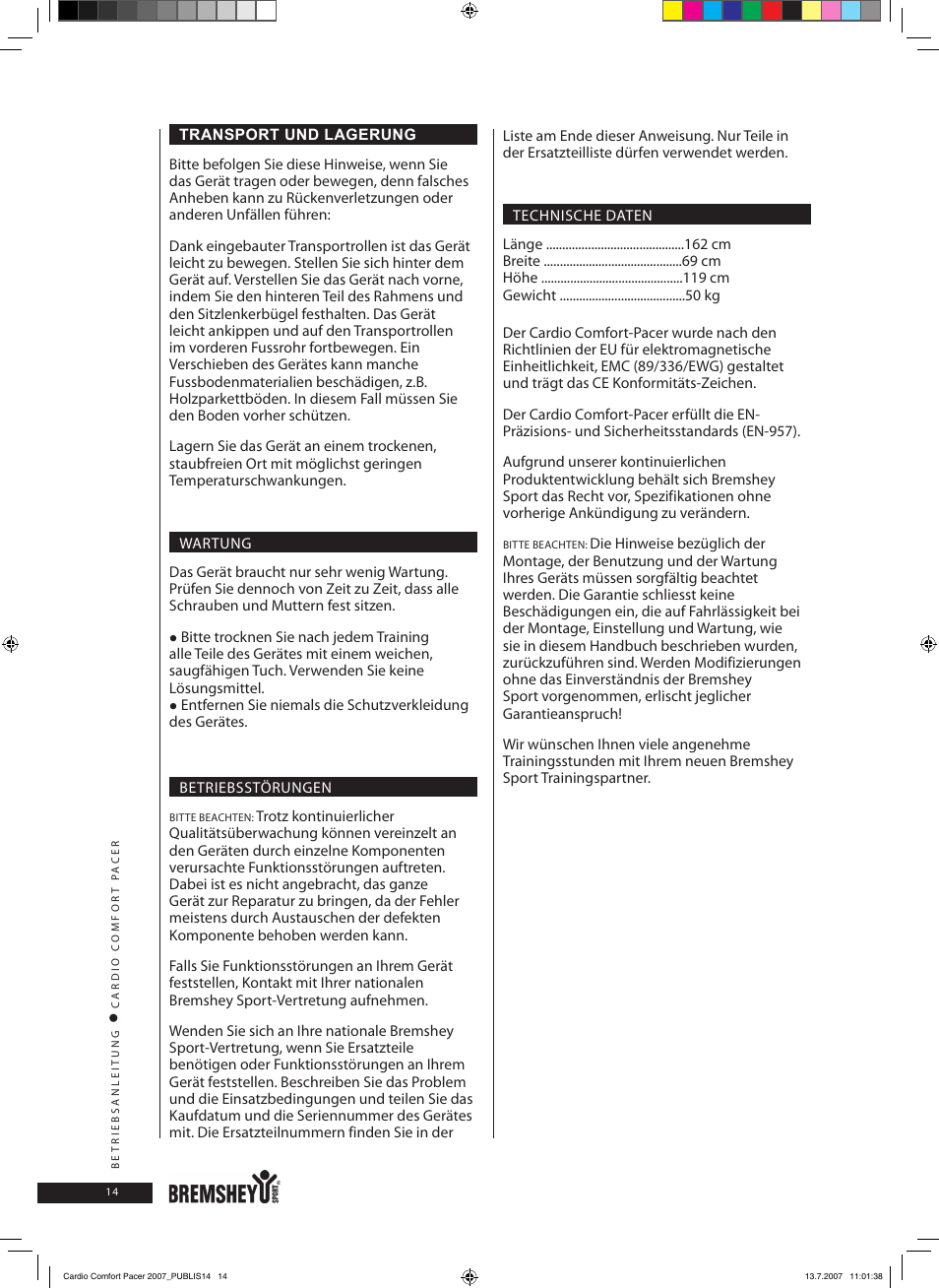 Accell Cardio Comfort Pacer User Manual | Page 14 / 68