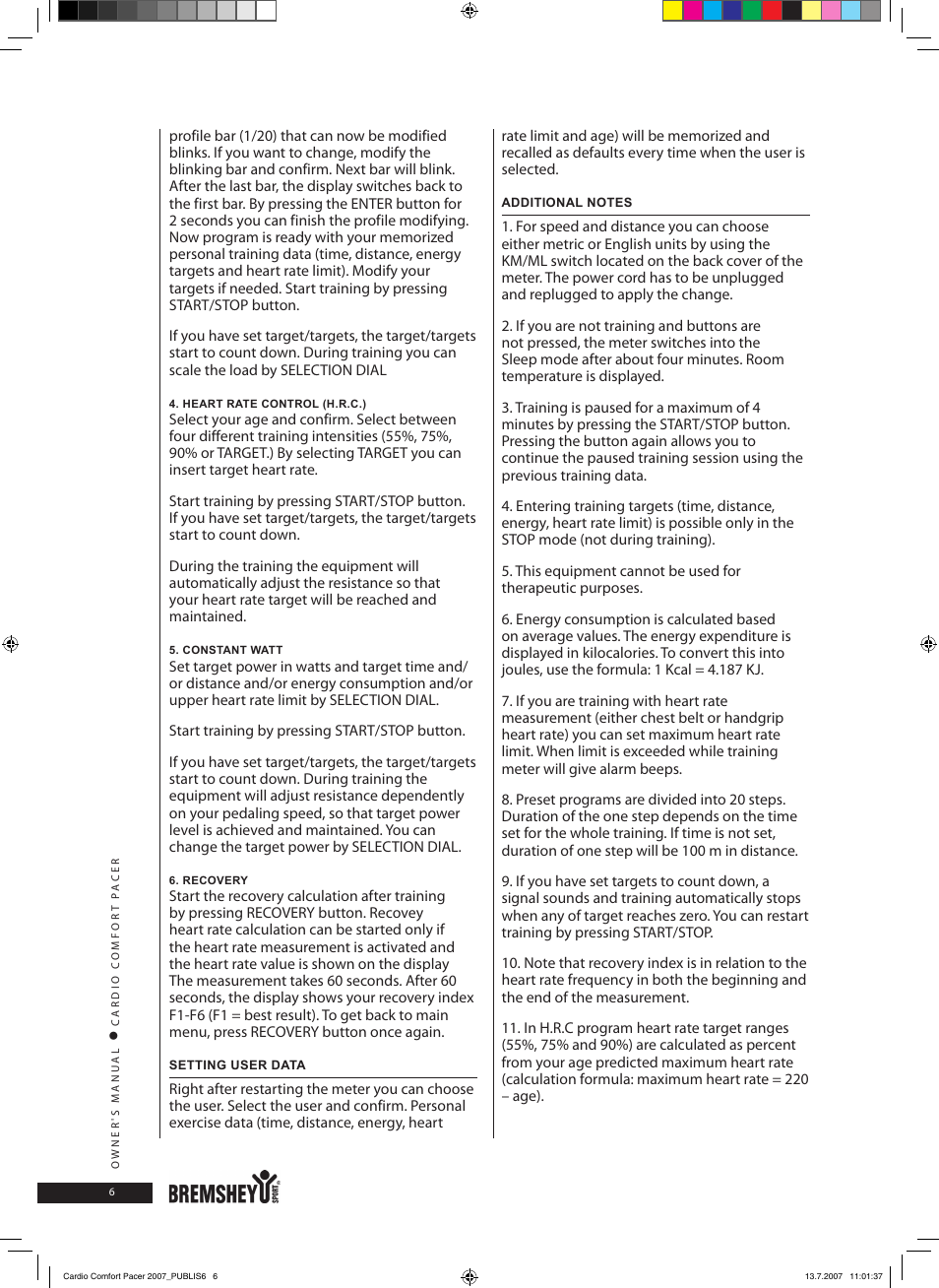 Accell Cardio Comfort Pacer User Manual | Page 6 / 68