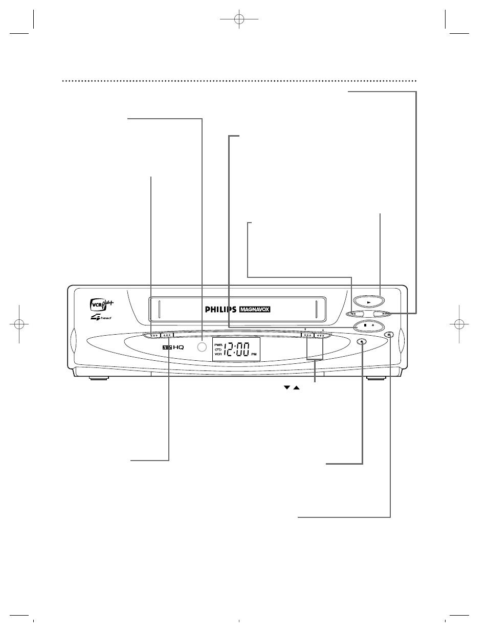 22 front panel | Philips VRX240AT99 User Manual | Page 22 / 48