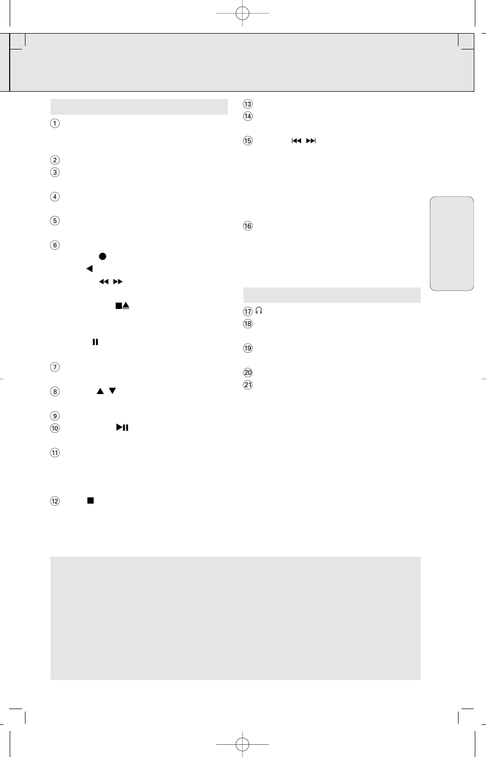 Commandes | Philips AZ3141 User Manual | Page 21 / 44