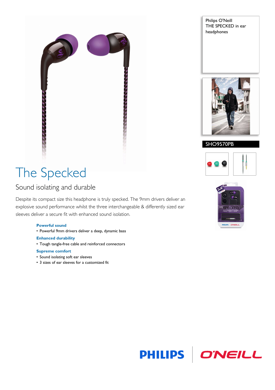 Philips SHO9570PB-10 User Manual | 2 pages