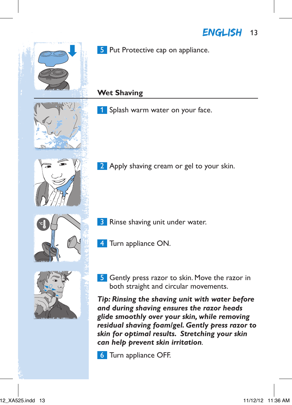 English | Philips XA525-42 User Manual | Page 13 / 48