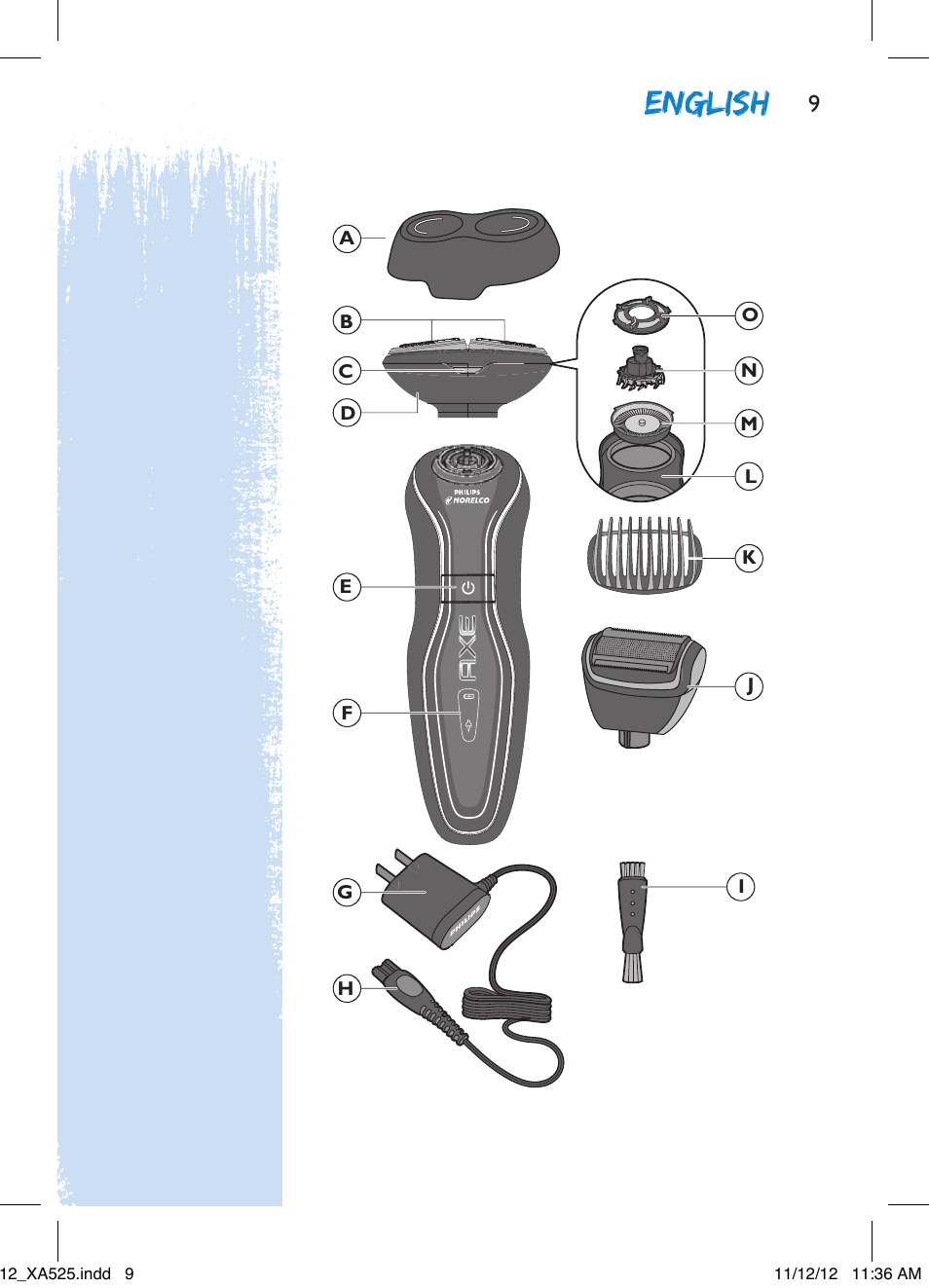 English | Philips XA525-42 User Manual | Page 9 / 48