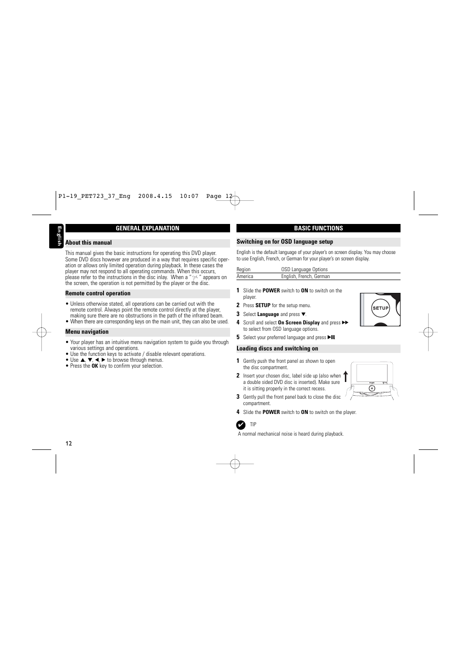 Philips PET723-37B User Manual | Page 12 / 20