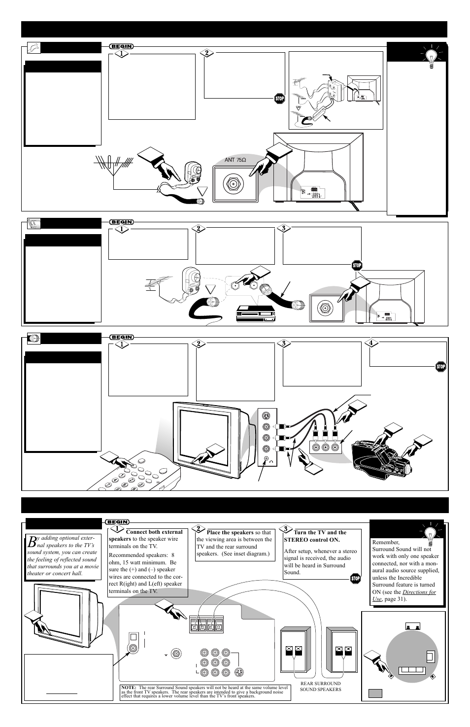 Asic, Elevision, Onnections | Dvanced, Ntenna | Philips 32DV60S User Manual | Page 4 / 8