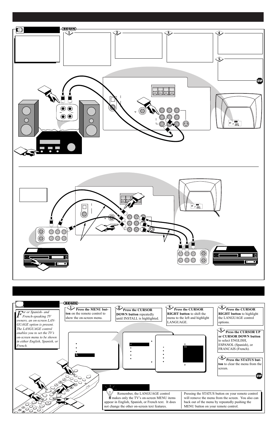 Dvanced, Elevision, Onnections | Ow to, Se the, Nstall, Eatures, Anguage, Onitor | Philips 32DV60S User Manual | Page 6 / 8