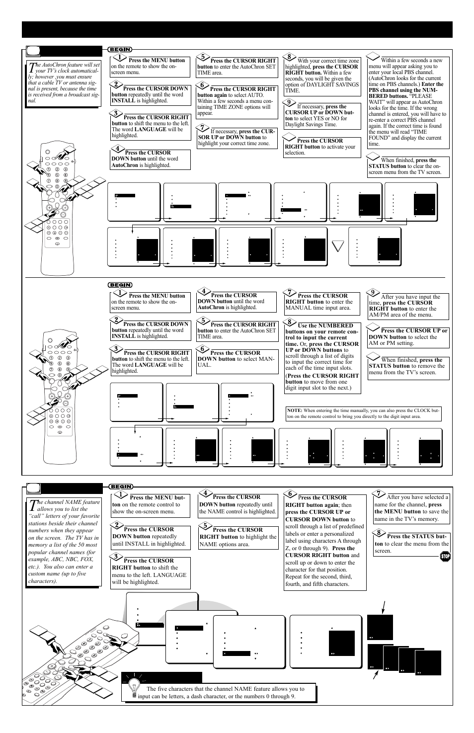 Install f, Ow to, Se the | Elevision, Eatures, Hron | Philips 32DV60S User Manual | Page 8 / 8