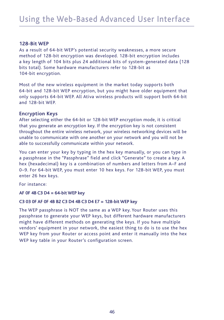 Using the web-based advanced user interface | Ativa P75234 User Manual | Page 51 / 108