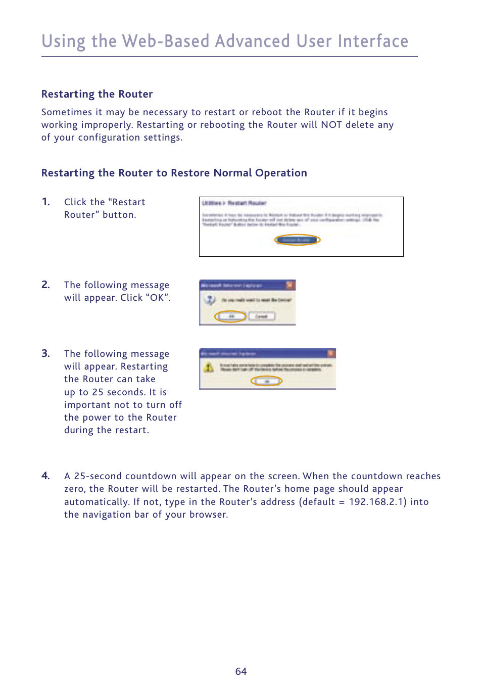Using the web-based advanced user interface | Ativa P75234 User Manual | Page 69 / 108