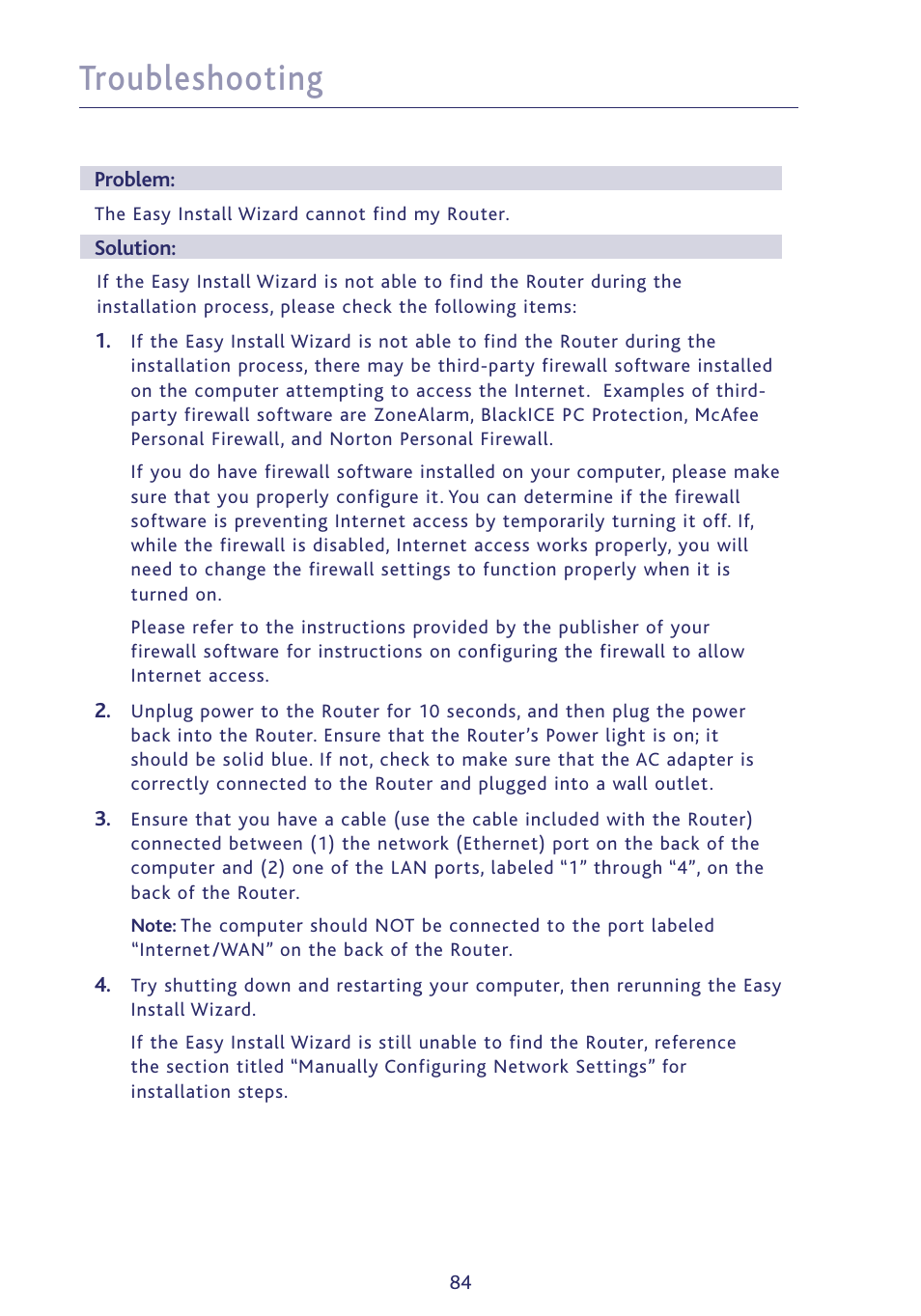 Troubleshooting | Ativa P75234 User Manual | Page 89 / 108