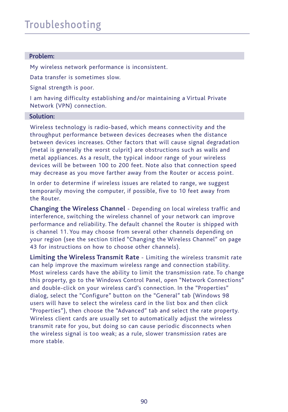 Troubleshooting | Ativa P75234 User Manual | Page 95 / 108