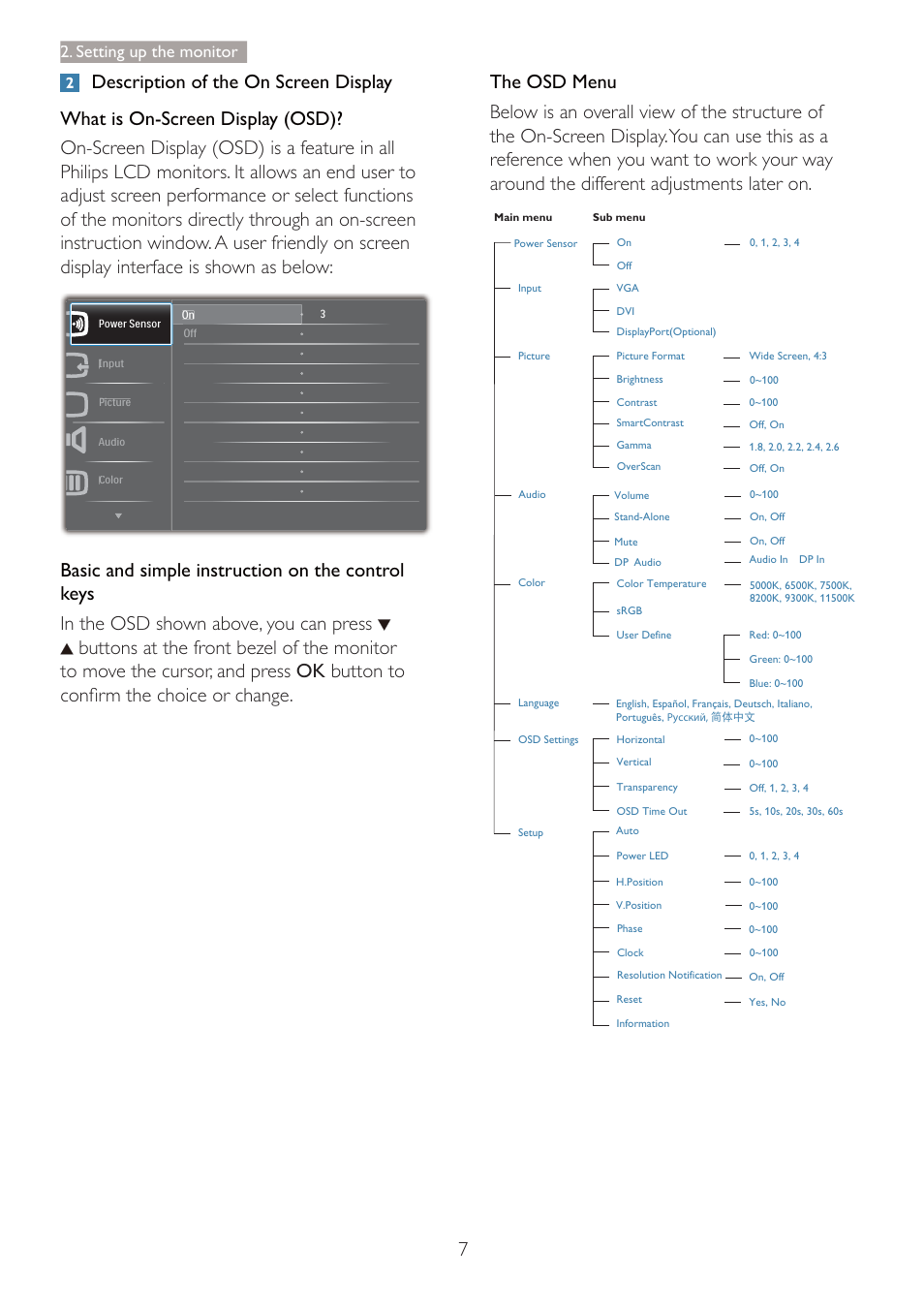 Setting up the monitor | Philips 220B4LPCB-27 User Manual | Page 9 / 47