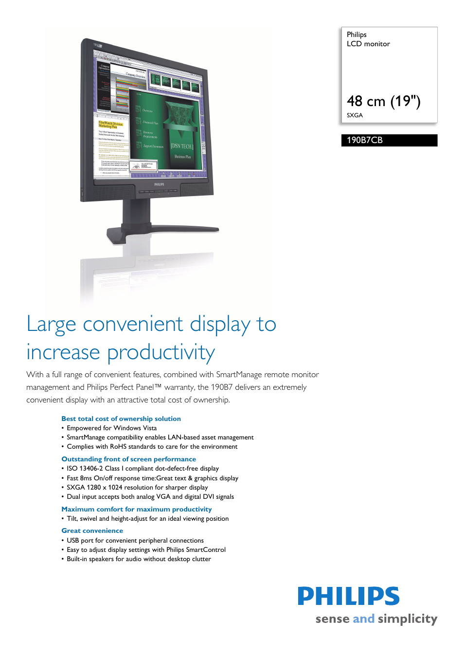 Philips 190B7CB-27 User Manual | 3 pages