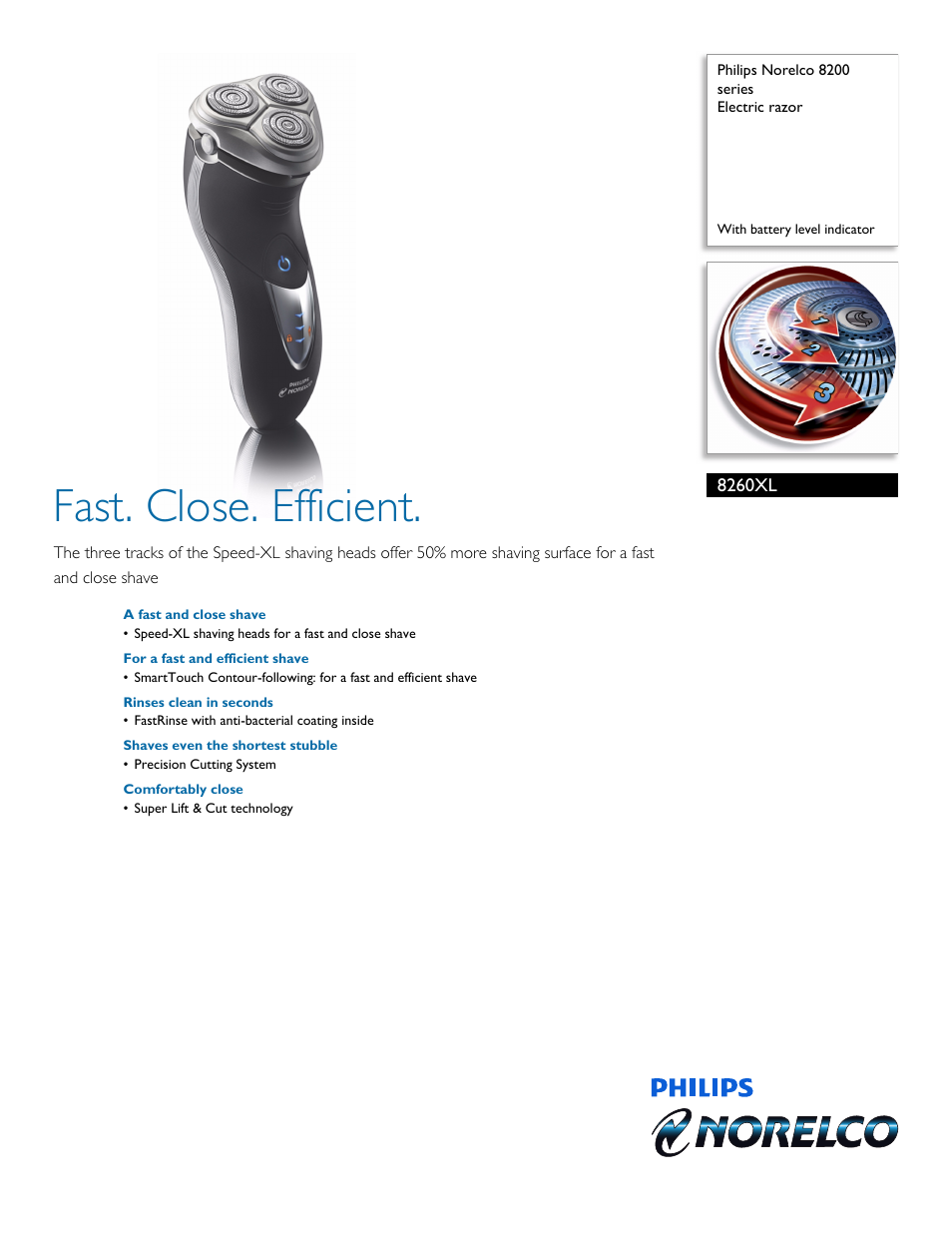 Philips 8260XL-40 User Manual | 2 pages