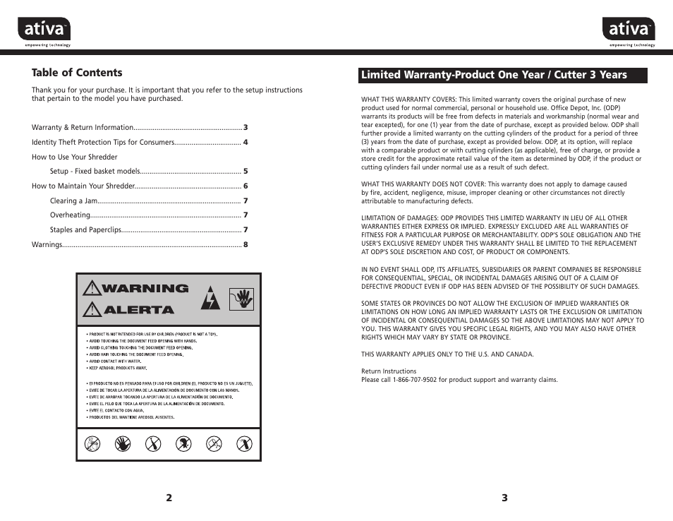 Ativa CS2171 User Manual | Page 2 / 5