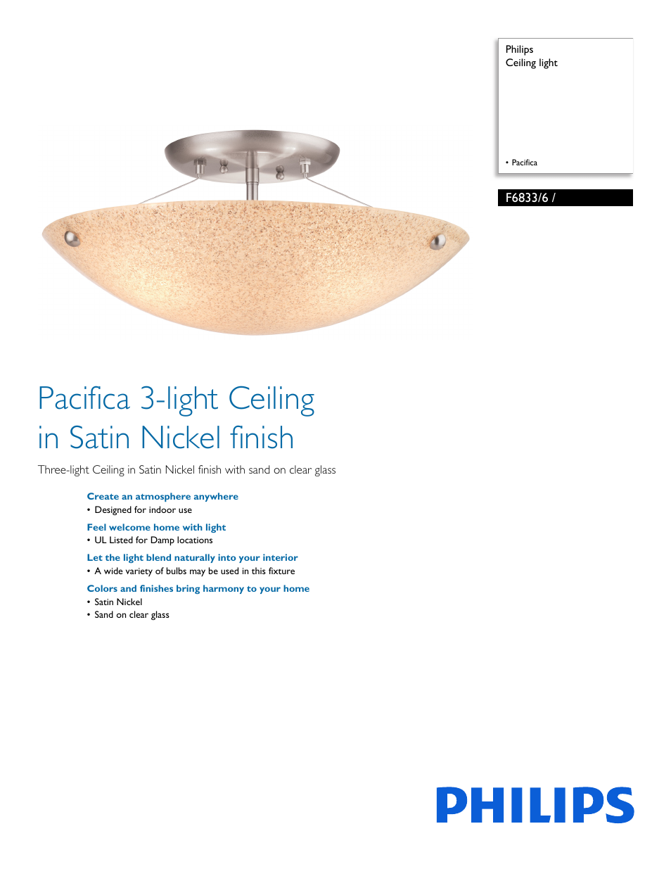 Philips F68336 User Manual | 2 pages